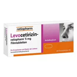 LEVOCETIRIZIN-ratiopharm 5 mg õhukese polümeerikattega tabletid, 20 tk