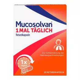 MUCOSOLVAN 1 kord päevas toimeainet püsivalt vabastavad kapslid, 20 tk