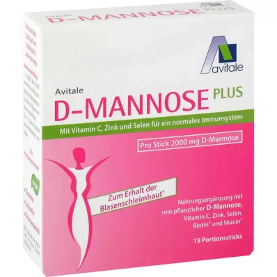 D-MANNOSE PLUS 2000 mg pulgad vit. ja mineraalidega, 15X2.47 g