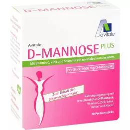 D-MANNOSE PLUS 2000 mg pulgad vitamiinide ja mineraalidega, 30X2,47 g
