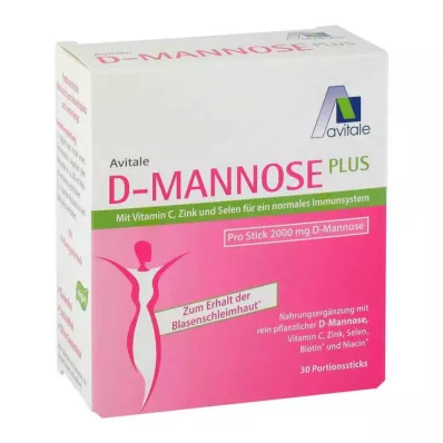 D-MANNOSE PLUS 2000 mg pulgad vitamiinide ja mineraalidega, 30X2,47 g