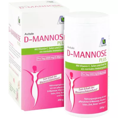 D-MANNOSE PLUS 2000 mg pulber vitamiinide ja mineraalainetega, 250 g