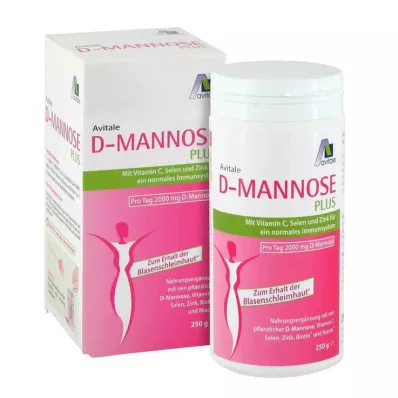 D-MANNOSE PLUS 2000 mg pulber vitamiinide ja mineraalainetega, 250 g