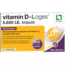 VITAMIN D-LOGES 5.600 I.E. impulss iganädalane depoo KTA, 15 tk