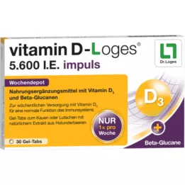 VITAMIN D-LOGES 5.600 I.E. impulsside iganädalane depoo KTA, 30 tk