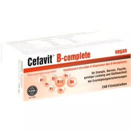 CEFAVIT B-komplektsed õhukese polümeerikattega tabletid, 240 tk