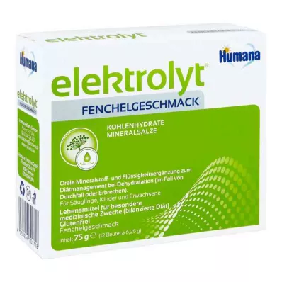 Humana Electrolyte apteegitillipulbri kokkupandav karp (75 g)