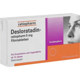 DESLORATADIN-ratiopharm 5 mg õhukese polümeerikattega tabletid, 20 tk