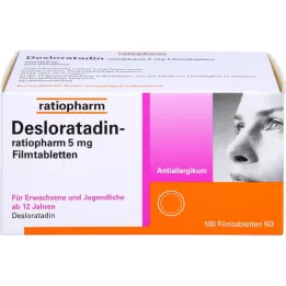 DESLORATADIN-ratiopharm 5 mg õhukese polümeerikattega tabletid, 100 tk