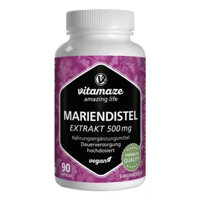 MARIENDISTEL 500 mg ekstrakti kõrge annusega vegan Kps., 90 tk