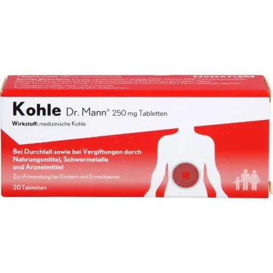 KOHLE Dr.Mann 250 mg tabletid, 20 tk