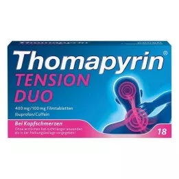 THOMAPYRIN TENSION DUO 400 mg/100 mg õhukese polümeerikattega tabletid, 18 tk