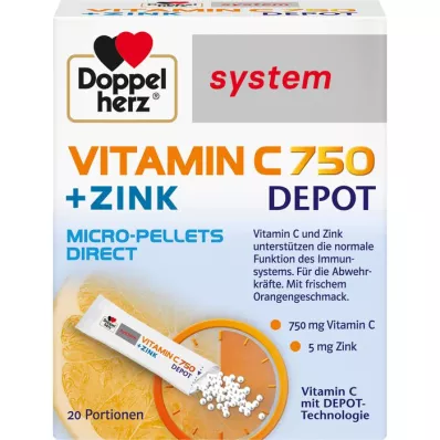 DOPPELHERZ C-vitamiini 750 Depot süsteemi tabletid, 20 tk