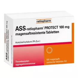 ASS-ratiopharm PROTECT 100 mg enterofeediga kaetud tabletid, 100 tk