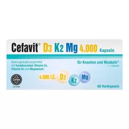 CEFAVIT D3 K2 Mg 4000 I.U. kõvakapslid, 60 tk