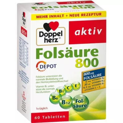 DOPPELHERZ Foolhappe 800 depootablett, 60 tk