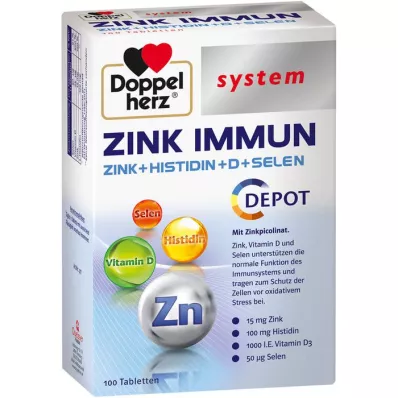 DOPPELHERZ Zinc Immune Depot süsteemi tabletid, 100 tk