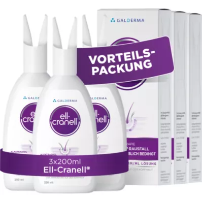 ELL-CRANELL 250 mikrogrammi/ml lahus pähe manustamiseks, 3 x 200 ml