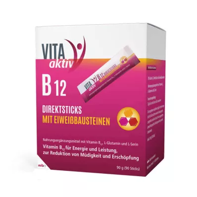 VITA AKTIV B12 Direct Sticks koos proteiini ehitusplokkidega, 90 tk