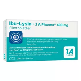 IBU-LYSIN 1A Pharma 400 mg õhukese polümeerikattega tabletid, 20 kapslit
