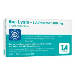 IBU-LYSIN 1A Pharma 400 mg õhukese polümeerikattega tabletid, 50 kapslit
