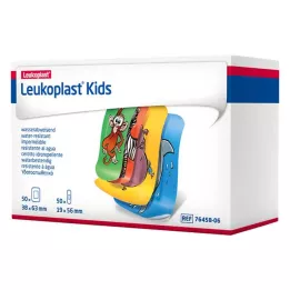 LEUKOPLAST lapsed ribad 38x63mm/19x56mm igaüks 50 tk, 100 tk