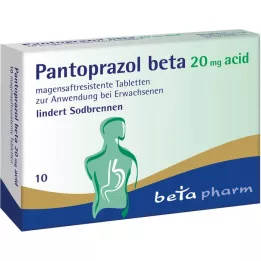 PANTOPRAZOL beeta 20 mg happetabletid, 10 tk
