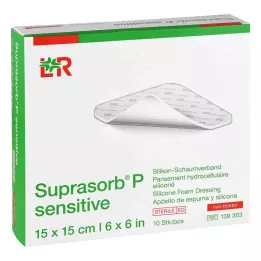 SUPRASORB P tundlik PU-Vaht v.non-bor.15x15cm, 10 tk
