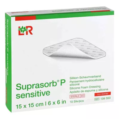 SUPRASORB P tundlik PU-Vaht v.non-bor.15x15cm, 10 tk