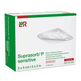 SUPRASORB P sensitive PU-Foam v.bor.lite 5x5cm, 10 tk