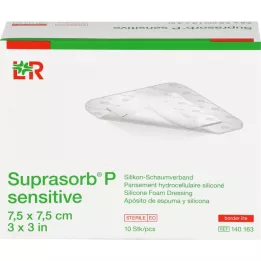 SUPRASORB P sensitive PU-Schaumv.bor.lite 7,5x7,5, 10 tk