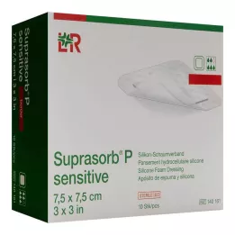 SUPRASORB P sensitive PU-Schaumv.bor.lite 7,5x7,5, 10 tk