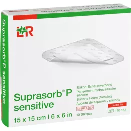 SUPRASORB P sensitive PU-Foam v.bor.lite 15x15cm, 10 tk