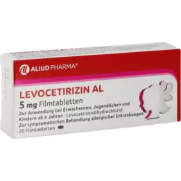 LEVOCETIRIZIN AL 5 mg õhukese polümeerikattega tabletid, 20 tk