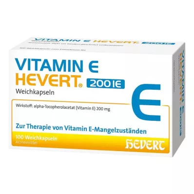 VITAMIN E HEVERT 200 I.E. pehmed kapslid, 100 tk