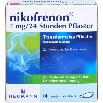 NIKOFRENON 7 mg/24 tundi kestev transdermaalne plaaster, 14 tk