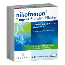 NIKOFRENON 7 mg/24 tundi kestev transdermaalne plaaster, 28 tk