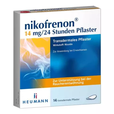 NIKOFRENON 14 mg/24 tundi kestev transdermaalne plaaster, 14 tk
