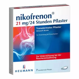 NIKOFRENON 21 mg/24 tundi kestev transdermaalne plaaster, 7 tk