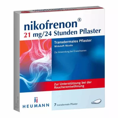 NIKOFRENON 21 mg/24 tundi kestev transdermaalne plaaster, 7 tk