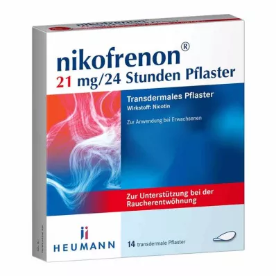 NIKOFRENON 21 mg/24 tundi kestev transdermaalne plaaster, 14 tk