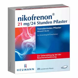 NIKOFRENON 21 mg/24 tundi kestev transdermaalne plaaster, 28 tk