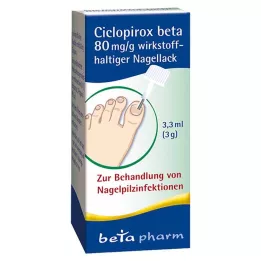 CICLOPIROX beeta 80 mg/g toimeainet sisaldav küünelakk, 3,3 ml