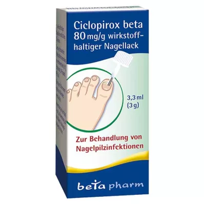 Ciclopirox beta 80 mg/g aktiivne küünelakk, 3,3 ml