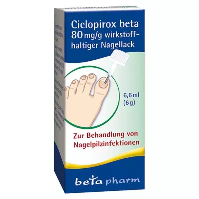 Ciclopirox beta 80 mg/g aktiivne küünelakk, 6,6 ml
