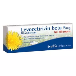 LEVOCETIRIZIN beeta 5 mg õhukese polümeerikattega tabletid, 6 tk