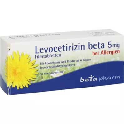 LEVOCETIRIZIN beeta 5 mg õhukese polümeerikattega tabletid, 50 tk