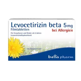 LEVOCETIRIZIN beeta 5 mg õhukese polümeerikattega tabletid, 100 tk