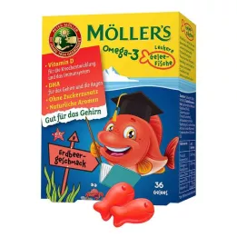 MÖLLERS Omega-3 Jelly Fish Strawberry närimistabletid, 36 tk