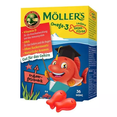 Möller`s Omega-3 Jelly Fish maasika närimistabletid, 36 tk Möller`s Omega-3 Jelly Fish maasika närimistabletid, 36 tk